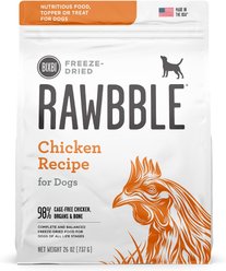 BIXBI Rawbble Chicken Recipe Grain-Free Freeze-Dried Dog Food, 26-oz bag