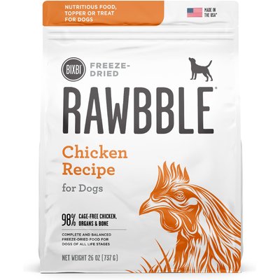 BIXBI BIXBI Rawbble Chicken Recipe Grain-Free Freeze-Dried Dog Food, 26-oz bag