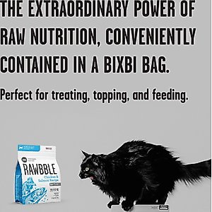 BIXBI RAWBBLE Chicken & Salmon Recipe Grain-Free Freeze-Dried Cat Food, 10-oz bag