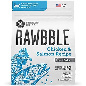 BIXBI RAWBBLE Chicken & Salmon Recipe Grain-Free Freeze-Dried Cat Food, 3.5-oz bag