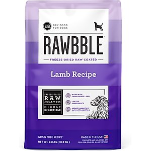 BIXBI RAWBBLE Fresh Lamb Recipe Limited Ingredient Grain-Free Dry Dog Food, 24-lb bag