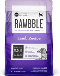 BIXBI RAWBBLE Fresh Lamb Recipe Limited Ingredient Grain-Free Dry Dog Food, 4-lb bag