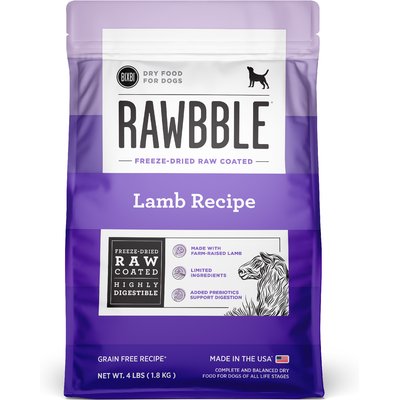 BIXBI BIXBI RAWBBLE Fresh Lamb Recipe Limited Ingredient Grain-Free Dry Dog Food, 4-lb bag