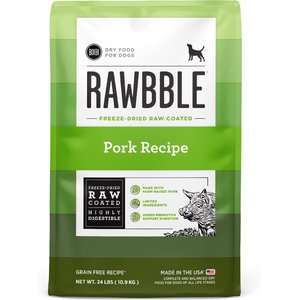 BIXBI RAWBBLE Fresh Pork Recipe Limited Ingredient Grain-Free Dry Dog Food, 24-lb bag