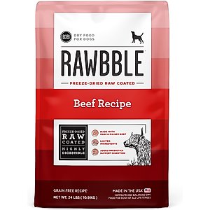 BIXBI Rawbble Grain-Free Beef Recipe Dry Dog Food, 24-lb bag