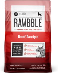BIXBI Rawbble Grain-Free Beef Recipe Dry Dog Food, 4-lb bag