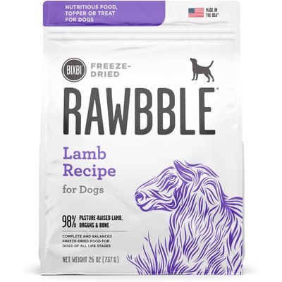 BIXBI BIXBI Rawbble Lamb Recipe Grain-Free Freeze-Dried Dog Food, 26-oz bag