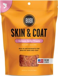 BIXBI Skin & Coat Salmon Jerky Dog Treats, 4-oz bag