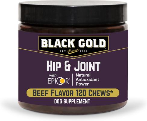 Show full view: Black Gold Beef Flavored Soft Chew Hip & Joint Supplement for Dogs, 10.5-oz jar slide 1 of 10