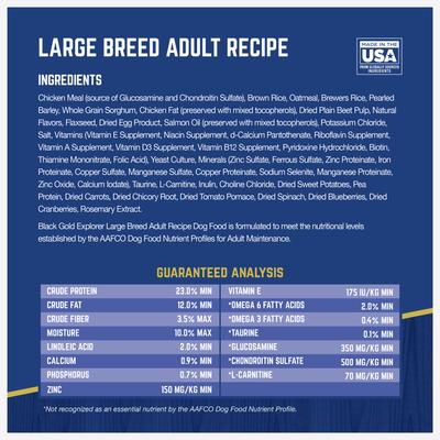 Show full view: Black Gold Explorer Large Breed Adult Recipe Dry Dog Food, 40-lb bag slide 10 of 11