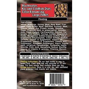 Blackwater Premium Koi and Goldfish Food Color Enhancing Pellet Fish Food, 5-lb bag