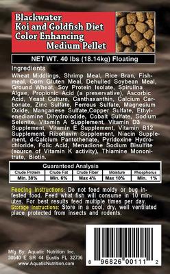 Show full view: Blackwater Premium Koi and Goldfish Food Color Enhancing Pellet Fish Food, 40-lb bag slide 4 of 7