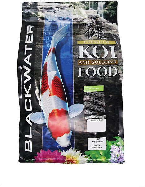 Blackwater Premium Koi and Goldfish Food Max Growth Small Pellet Fish Food, 5-lb bag