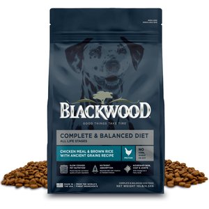 Blackwood Complete & Balanced Diet Adult Chicken Meal & Brown Rice with Ancient Grains Recipe Dry Dog Food, 10-lb bag