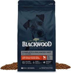 Blackwood Complete & Balanced Diet Lamb Meal & Chicken Meal with Ancient Grains Slow Cooked Dry Dog Food, 24-lb bag