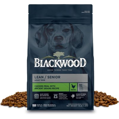 Blackwood Blackwood Lean & Senior Chicken Meal with Ancient Grains Slow Cooked Adult Dry Dog Food, 10-lb bag