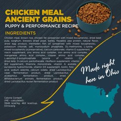 Blackwood Puppy & Performance for Growing & Working Dogs Chicken Meal with Ancient Grains Slow Cooked Dry Dog Food, 24-lb bag slide 2 of 9
