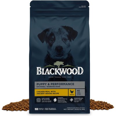 Blackwood Blackwood Puppy & Performance for Growing & Working Dogs Chicken Meal with Ancient Grains Slow Cooked Dry Dog Food, 24-lb bag