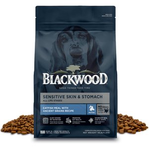 Blackwood Sensitive Skin & Stomach Adult Catfish Meal with Ancient Grains Recipe Dry Dog Food, 10-lb bag