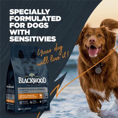 Show full view: Blackwood Sensitive Skin & Stomach Adult Lamb Meal & Brown Rice with Ancient Grains Dry Dog Food, 10-lb bag slide 8 of 12