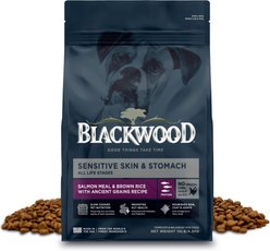 Blackwood Sensitive Skin & Stomach Adult Salmon Meal & Brown Rice with Ancient Grains Dry Dog Food, 10-lb bag