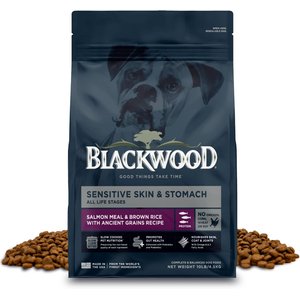 Blackwood Sensitive Skin & Stomach Adult Salmon Meal & Brown Rice with Ancient Grains Dry Dog Food, 10-lb bag