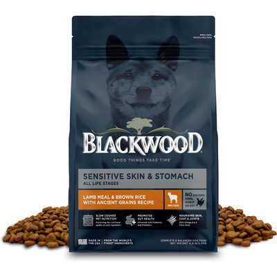 Blackwood Blackwood Sensitive Skin & Stomach Lamb Meal & Brown Rice with Ancient Grains Slow Cooked Dry Dog Food, 4.5-lb bag