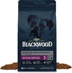 Blackwood Sensitive Skin & Stomach Salmon Meal & Brown Rice with Ancient Grains Slow Cooked Dry Dog Food, 24-lb bag slide 1 of 9