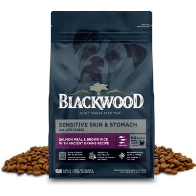 Blackwood Blackwood Sensitive Skin & Stomach Salmon Meal & Brown Rice with Ancient Grains Slow Cooked Dry Dog Food, 4.5-lb bag