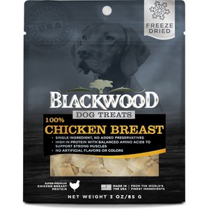 Blackwood Single Ingredient 100% Chicken Breast Grain-Free Adult Freeze-Dried Dog Treats, 3-oz bag