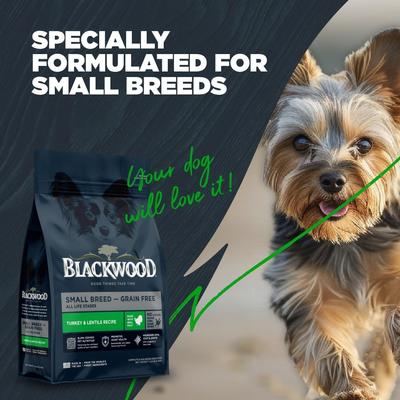 Show full view: Blackwood Small Breed All Life Stages Grain-Free Turkey & Lentils Recipe Dry Dog Food, 24-lb bag slide 8 of 11
