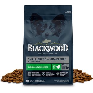 Blackwood Small Breed All Life Stages Grain-Free Turkey & Lentils Recipe Dry Dog Food, 4.5-lb bag