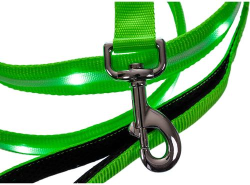 Show full view: Blazin LED Dog Leash, Green, Large slide 3 of 9