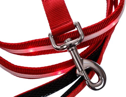 Show full view: Blazin LED Dog Leash, Red, Large slide 3 of 9