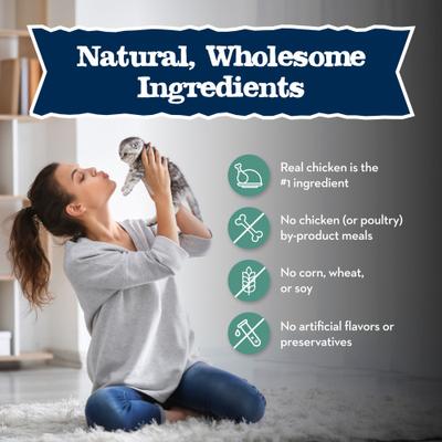 Show full view: Blue Buffalo Baby Blue Healthy Growth Formula Grain-Free High Protein Chicken & Pea Recipe Kitten Dry Food, 2-lb bag slide 7 of 11