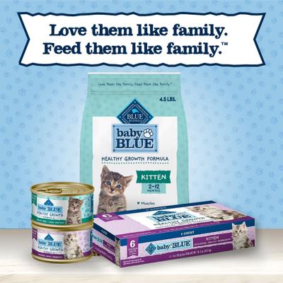 Show full view: Blue Buffalo Baby Blue Healthy Growth Formula Grain-Free High Protein Chicken & Pea Recipe Kitten Dry Food, 4.5-lb bag slide 10 of 11