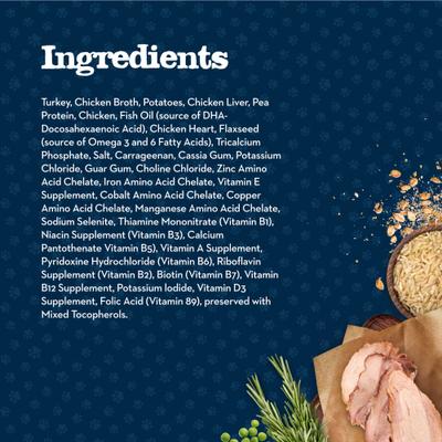 Show full view: Blue Buffalo Baby Blue Healthy Growth Formula Grain-Free High Protein Turkey & Potato Recipe Puppy Wet Food, 12.5-oz cans, case of 12 slide 6 of 11