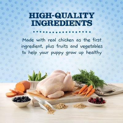 Show full view: Blue Buffalo Baby Blue Healthy Growth Formula Natural Chicken & Brown Rice Recipe Puppy Dry Food, 8-lb bundle slide 5 of 11