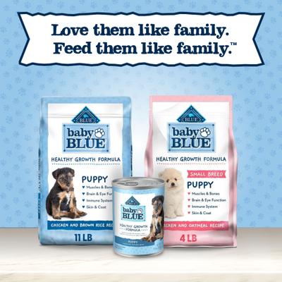 Show full view: Blue Buffalo Baby Blue Healthy Growth Formula Natural Chicken & Vegetable Recipe Puppy Wet Food, 12.5-oz cans, case of 12 slide 10 of 11