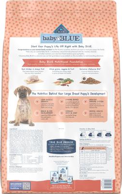 Show full view: Blue Buffalo Baby BLUE Healthy Growth Formula Natural Large Breed Puppy Dry Dog Food, Chicken & Brown Rice Recipe 24-lb + Wet Food, Chicken & Vegetable Recipe slide 3 of 10
