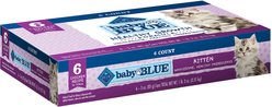 Blue Buffalo Baby Blue Healthy Growth Formula Natural Multi-Pack Chicken Recipe Kitten Wet Food, 3-oz cans, 6 count