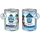 Blue Buffalo Baby BLUE Healthy Growth Formula Natural Puppy, Chicken & Vegetable Recipe + Grain-Free High Protein, Turkey & Potato Recipe, Wet Dog Food
