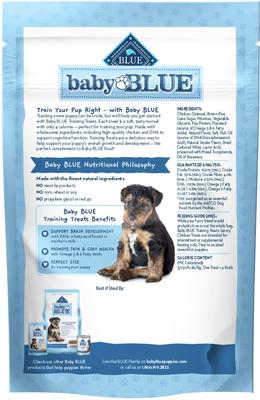Show full view: Blue Buffalo Baby BLUE Healthy Growth Formula Natural Puppy Dry Dog Food, Chicken & Brown Rice Recipe 24-lb + Training Treats Natural Puppy Soft Treats, Savory Chicken slide 3 of 10
