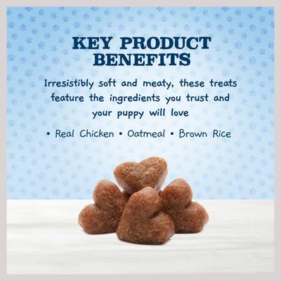 Show full view: Blue Buffalo Baby BLUE Healthy Growth Formula Natural Puppy Dry Dog Food, Chicken & Brown Rice Recipe 24-lb + Training Treats Natural Puppy Soft Treats, Savory Chicken slide 4 of 10