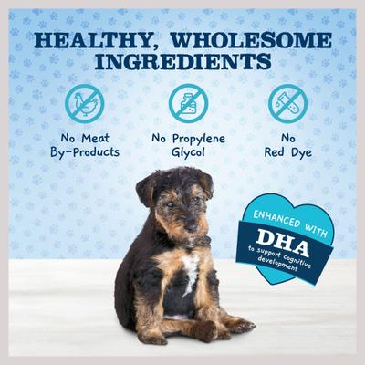 Show full view: Blue Buffalo Baby BLUE Healthy Growth Formula Natural Puppy Dry Dog Food, Chicken & Brown Rice Recipe 24-lb + Training Treats Natural Puppy Soft Treats, Savory Chicken slide 5 of 10