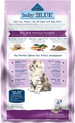 Show full view: Blue Buffalo Baby BLUE Kitten Chicken & Brown Rice Recipe Dry Cat Food, 2-lb bag slide 3 of 11