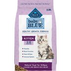 Blue Buffalo Baby BLUE Kitten Chicken & Brown Rice Recipe Dry Cat Food, 5-lb bag