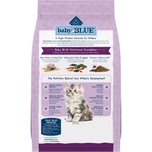 Blue Buffalo Baby BLUE Kitten Chicken & Brown Rice Recipe Dry Cat Food, 5-lb bag