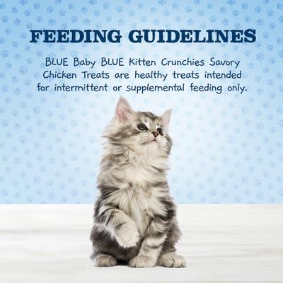 Show full view: Blue Buffalo Baby BLUE Kitten Crunchies Savory Salmon + Kitten Crunchies, Savory Chicken Natural Kitten Treats slide 9 of 10