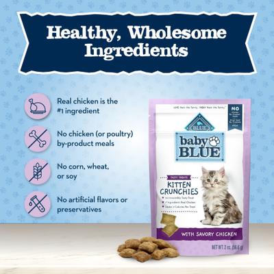 Show full view: Blue Buffalo Baby Blue Savory Chicken Kitten Treats, 2-oz bag slide 8 of 11